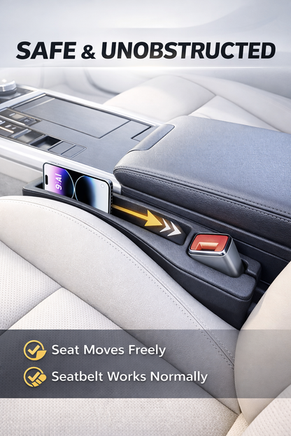 Car Seat Gap Filler Organizer (2PCS) – Stop Dropping Your Phone, Fill the Gap & Add Extra Storage Instantly